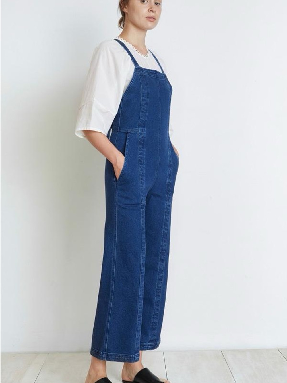 Apiece Apart Carmen Denim Overall - Navy Wash - Size 4